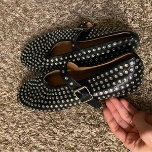 Studded Black Mary Jane Shoes